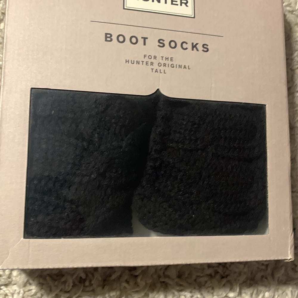 Hunter Nib Black Boot Socks Size Medium - image 2